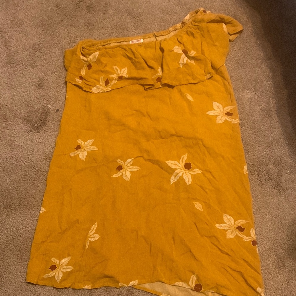 Off the Shoulder Yellow Floral dress